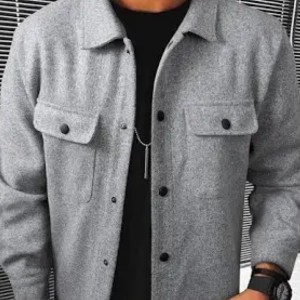 Mens pull over coat